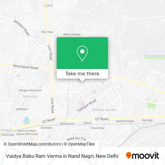 Vaidya Babu Ram Verma in Nand Nagri map