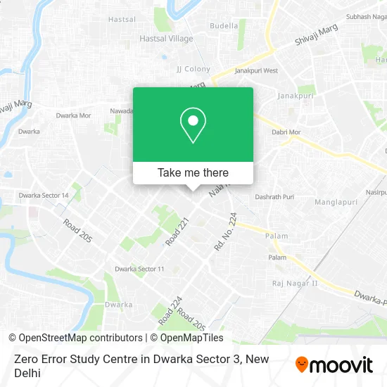 Zero Error Study Centre in Dwarka Sector 3 map