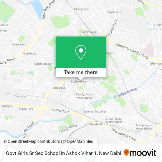 Govt Girls Sr Sec School in Ashok Vihar 1 map