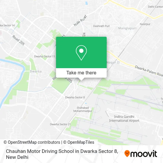 Chauhan Motor Driving School in Dwarka Sector 8 map