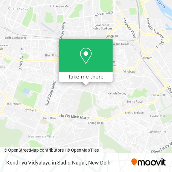 Kendriya Vidyalaya in Sadiq Nagar map
