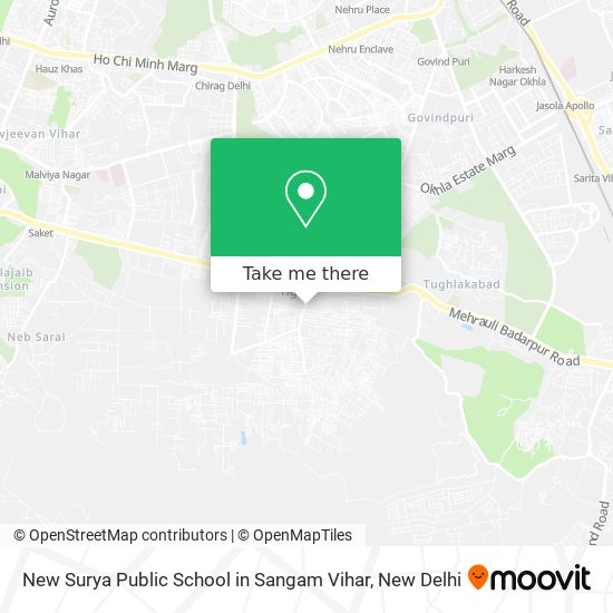 New Surya Public School in Sangam Vihar map