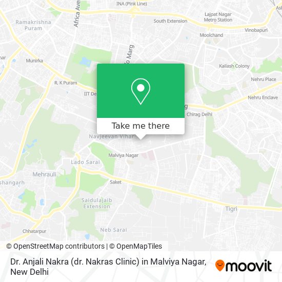 Dr. Anjali Nakra (dr. Nakras Clinic) in Malviya Nagar map