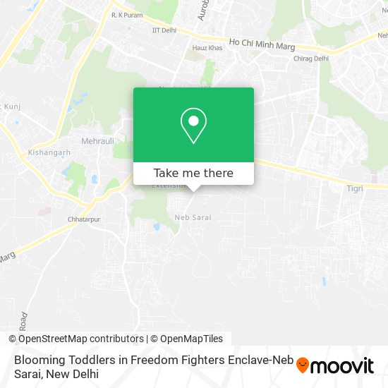Blooming Toddlers in Freedom Fighters Enclave-Neb Sarai map