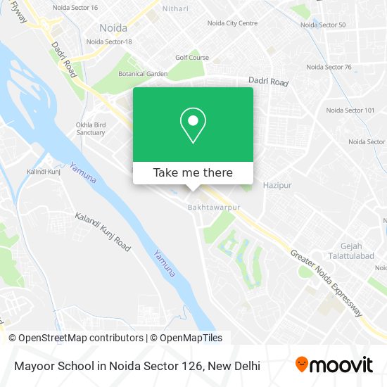 Mayoor School in Noida Sector 126 map
