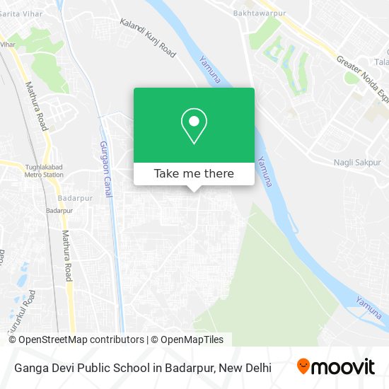 Ganga Devi Public School in Badarpur map