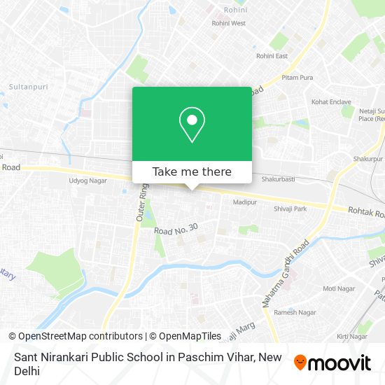 Sant Nirankari Public School in Paschim Vihar map