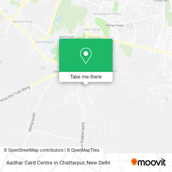 Aadhar Card Centre in Chattarpur map
