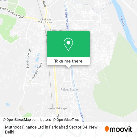 Muthoot Finance Ltd in Faridabad Sector 34 map
