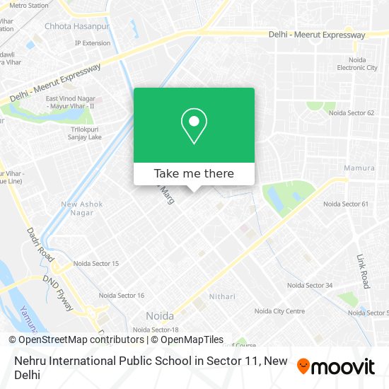 Nehru International Public School in Sector 11 map