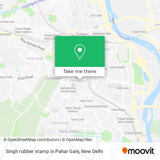 Singh rubber stamp in Pahar Ganj map