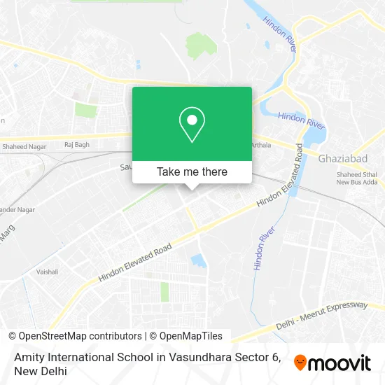 Amity International School in Vasundhara Sector 6 map