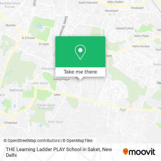THE Learning Ladder PLAY School in Saket map