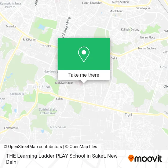 THE Learning Ladder PLAY School in Saket map