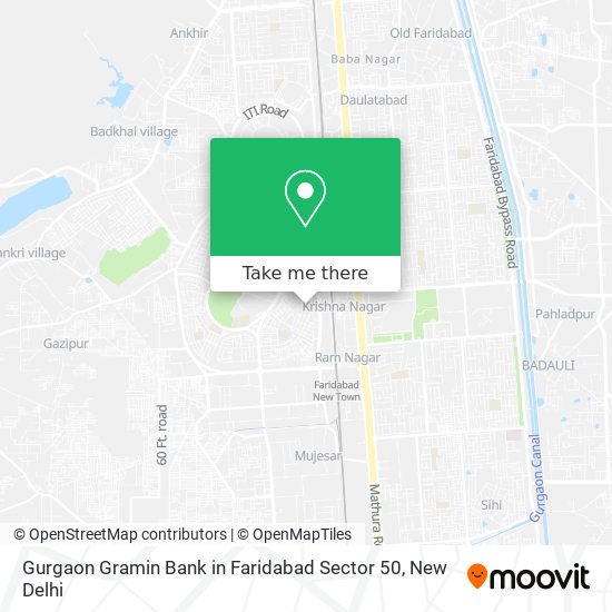 Gurgaon Gramin Bank in Faridabad Sector 50 map