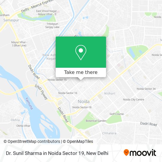 Dr. Sunil Sharma in Noida Sector 19 map