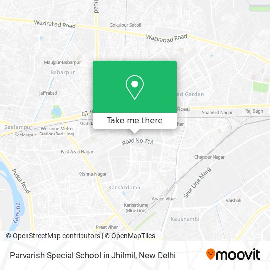 Parvarish Special School in Jhilmil map