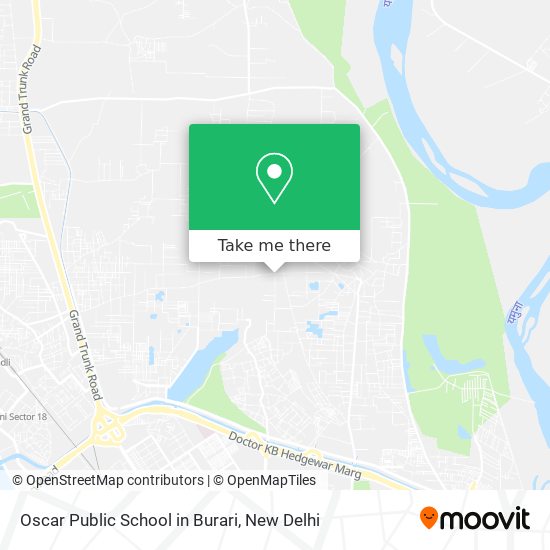 Oscar Public School in Burari map