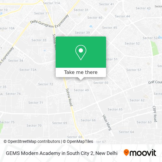 GEMS Modern Academy in South City 2 map