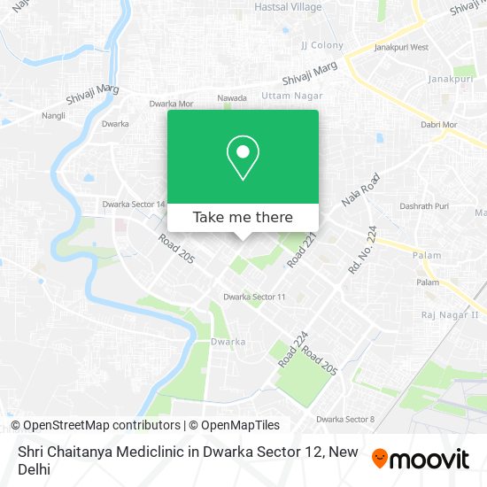 Shri Chaitanya Mediclinic in Dwarka Sector 12 map