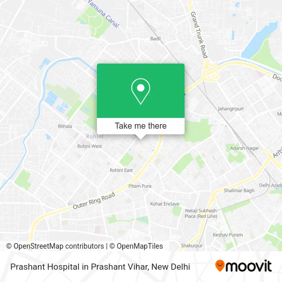 Prashant Hospital in Prashant Vihar map
