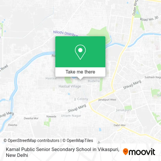 Kamal Public Senior Secondary School in Vikaspuri map