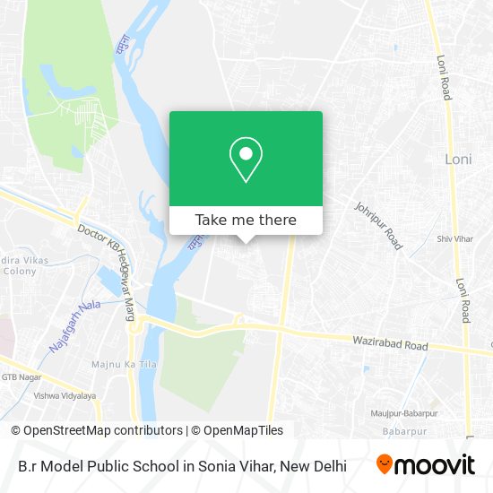 B.r Model Public School in Sonia Vihar map