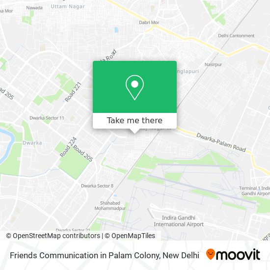 Friends Communication in Palam Colony map