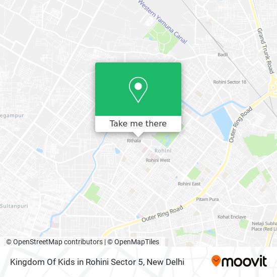 Kingdom Of Kids in Rohini Sector 5 map