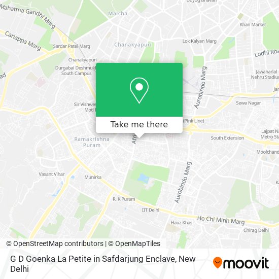 G D Goenka La Petite in Safdarjung Enclave map