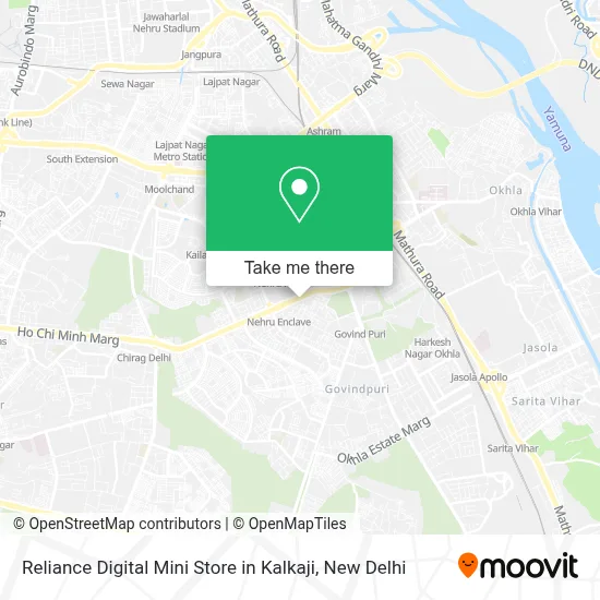 Reliance Digital Mini Store in Kalkaji map