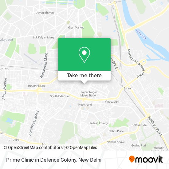 Prime Clinic in Defence Colony map