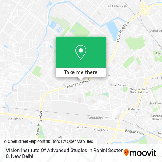 Vision Institute Of Advanced Studies in Rohini Sector 8 map
