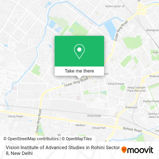 Vision Institute Of Advanced Studies in Rohini Sector 8 map