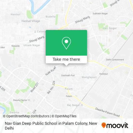 Nav Gian Deep Public School in Palam Colony map