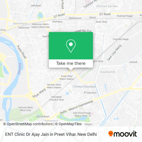ENT Clinic Dr Ajay Jain in Preet Vihar map