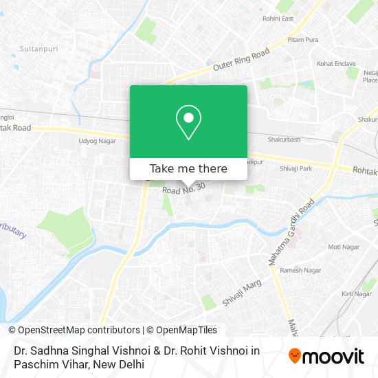 Dr. Sadhna Singhal Vishnoi & Dr. Rohit Vishnoi in Paschim Vihar map