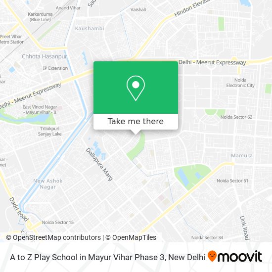 A to Z Play School in Mayur Vihar Phase 3 map