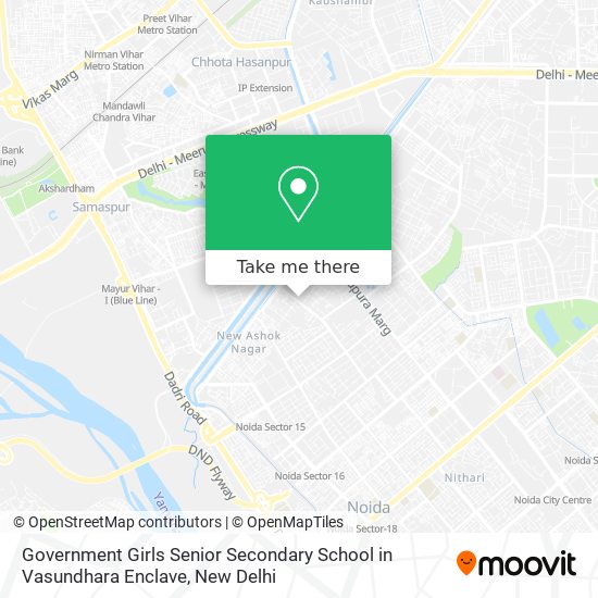 Government Girls Senior Secondary School in Vasundhara Enclave map