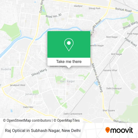 Raj Optical in Subhash Nagar map