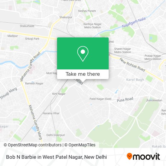Bob N Barbie in West Patel Nagar map