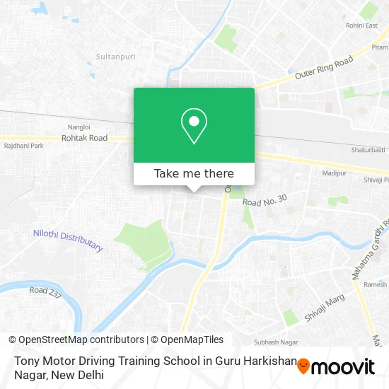 Tony Motor Driving Training School in Guru Harkishan Nagar map