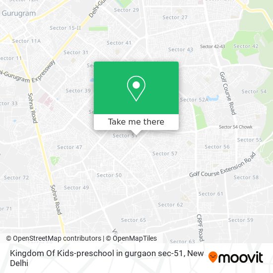 Kingdom Of Kids-preschool in gurgaon sec-51 map