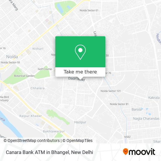 Canara Bank ATM in Bhangel map
