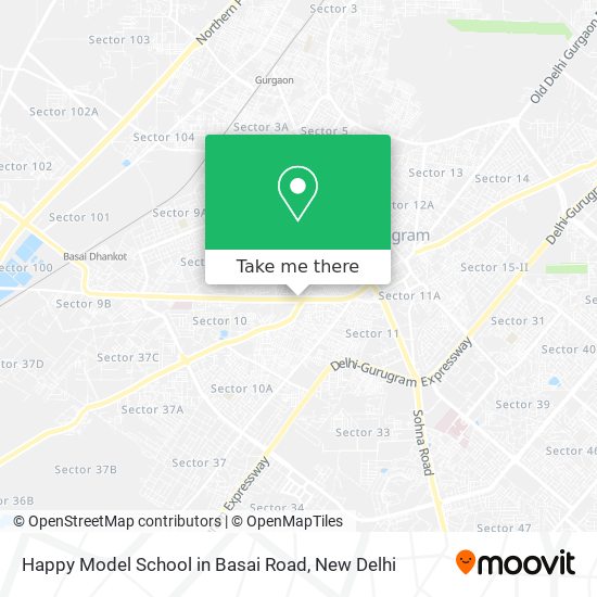Happy Model School in Basai Road map