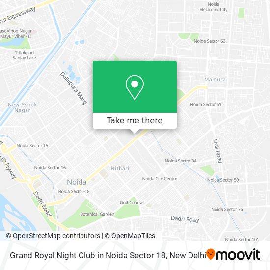 Grand Royal Night Club in Noida Sector 18 map