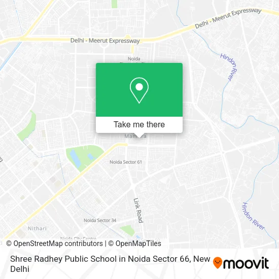 Shree Radhey Public School in Noida Sector 66 map