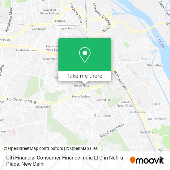 Citi Financial Consumer Finance India LTD in Nehru Place map