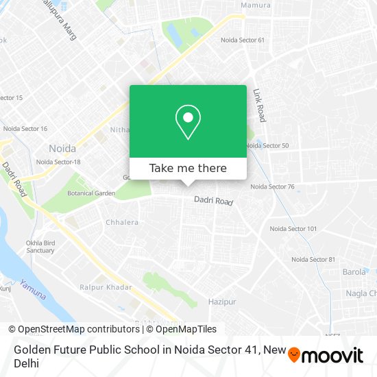 Golden Future Public School in Noida Sector 41 map