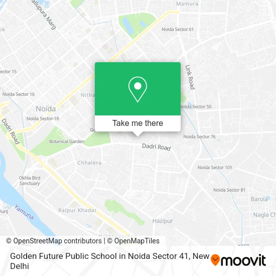 Golden Future Public School in Noida Sector 41 map